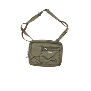 Baggalini Crossbody Tan Carryall Convertible Travel Bag Removable Strap Nylon